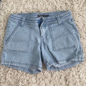 Prana blue and white shorts